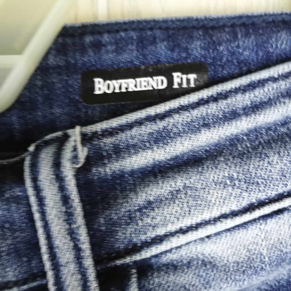 JUDY BLUE Jeans Women's Size 11/30 High-Rise Boyfriend Fit Distressed Stretch. - Picture 5 of 16